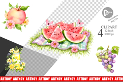 Fruit Picnic Clipart Product Image 1