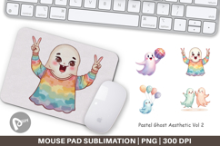 Mouse Pad Pastel Ghost Vibes Product Image 1