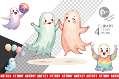 Pastel Ghost Vibes Clipart Product Image 1