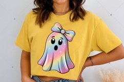 Pastel Ghost Halloween PNG, Halloween Coquette Bow Png, Girl Product Image 3