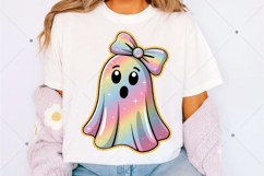 Pastel Ghost Halloween PNG, Halloween Coquette Bow Png, Girl Product Image 2