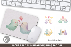 Mouse Pad Pastel Ghost Twins Product Image 1