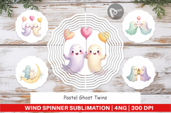 Wind Spinner Pastel Ghost Twins Product Image 1