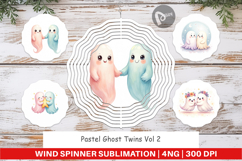 Wind Spinner Pastel Ghost Twins Product Image 1