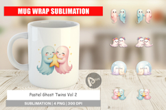 Mug Wrap Pastel Ghost Twins Product Image 1