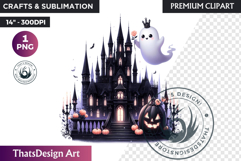 Pink Pastel Goth Halloween Ghost PNG, Cute Spooky Kawaii Product Image 1
