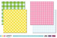 Pastel plaid paper for family photo albums and spring pages.