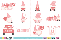 romantic gnome png collection for stickers