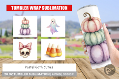 Tumbler Watercolor Pastel Goth Cuties Product Image 1