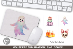 Mouse Pad Watercolor Pastel Goth Cuties Product Image 1