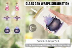 Glass Can Watercolor Pastel Goth Cuties Product Image 1