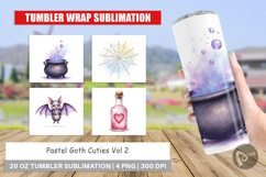 Tumbler Watercolor Pastel Goth Cuties Product Image 1