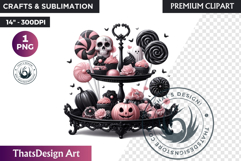 Pastel Goth Halloween PNG, Pink Halloween Clipart, gothic Product Image 1