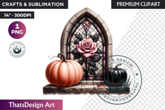 Pastel Goth Halloween PNG, Pink Halloween Clipart, gothic Product Image 1