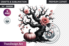 Pastel Goth Halloween PNG, Pink Halloween Clipart, gothic Product Image 1