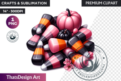 Pastel Goth Halloween PNG, Pink Halloween Clipart, gothic Product Image 1