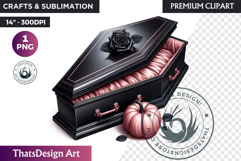 Pastel Goth Halloween PNG, Pink Halloween Clipart, gothic Product Image 1