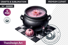 Pastel Goth Halloween PNG, Pink Halloween Clipart, gothic Product Image 1