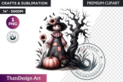 Pastel Goth Halloween PNG, Pink Halloween Clipart, gothic Product Image 1