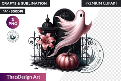 Pastel Goth Halloween PNG, Pink Halloween Clipart, gothic Product Image 1