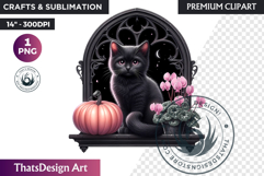 Pastel Goth Halloween PNG, Pink Halloween Clipart, gothic Product Image 1