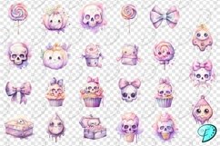 Pastel Goth Halloween Candy Watercolors Product Image 2