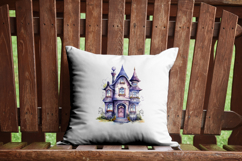 Pastel Goth Haunted Houses HALLOWEEN Clipart Bundle- 10 PNGs Product Image 9