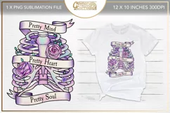 Pretty soul sublimation file - creepy cute pastel goth png Product Image 1