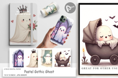 Digital Paper Pastel Gothic Ghost Product Image 1