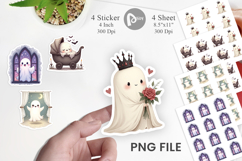 Pastel Gothic Ghost Sticker Product Image 1