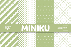 pastel green striped digital paper