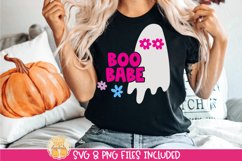 Retro Ghost SVG | Pastel Halloween Cut Files Product Image 1