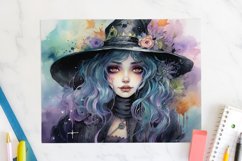 Pastel Halloween 20oz Tumbler Wrap Witch Sublimation Design Product Image 2