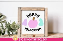 Pumpkin Sign SVG | Pastel Halloween Cut Files Product Image 1