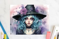 Pastel Halloween 20oz Tumbler Wrap Witch Sublimation Design Product Image 2