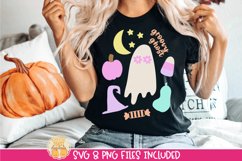 Retro Ghost SVG | Pastel Halloween Cut Files Product Image 1