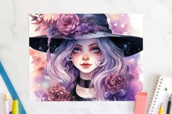 Pastel Halloween 20oz Tumbler Wrap Witch Sublimation Design Product Image 2