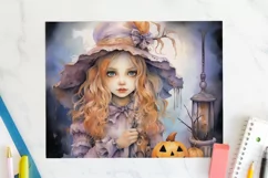 Pastel Halloween 20oz Tumbler Wrap Girl Sublimation Design Product Image 1