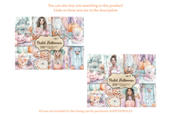 GlamArtZhanna, Pastel Halloween Junk Journal Pages, Cute Junk Journal Paper, Pink Halloween Digital Collage Sheet, Witch Scrapbook Kit, Spooky Junk Journal Kit, Cute Witch Journal Card, Witch Journaling Pages, Spooky Season Ephemera Pages, Cute Halloween 