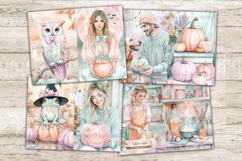 GlamArtZhanna, Pastel Halloween Junk Journal Pages, Cute Junk Journal Paper, Pink Halloween Digital Collage Sheet, Witch Scrapbook Kit, Spooky Junk Journal Kit, Cute Witch Journal Card, Witch Journaling Pages, Spooky Season Ephemera Pages, Cute Halloween 