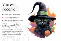 Watercolor Pastel Halloween Clipart PNG for sublimation Product Image 2
