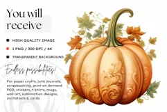 Watercolor Pastel Halloween Clipart PNG for sublimation Product Image 2
