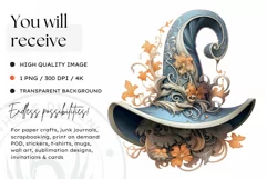 Watercolor Pastel Halloween Clipart PNG for sublimation Product Image 2
