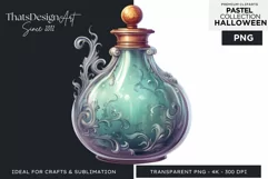 Watercolor Pastel Halloween Clipart PNG for sublimation Product Image 1