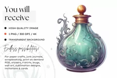 Watercolor Pastel Halloween Clipart PNG for sublimation Product Image 2