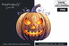 Watercolor Pastel Halloween Clipart PNG for sublimation Product Image 1