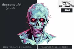 Watercolor Pastel Halloween Clipart PNG for sublimation Product Image 1