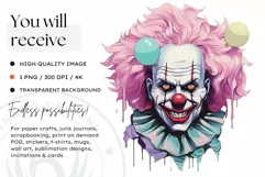 Watercolor Pastel Halloween Clipart PNG for sublimation Product Image 2