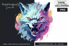 Watercolor Pastel Halloween Clipart PNG for sublimation Product Image 1