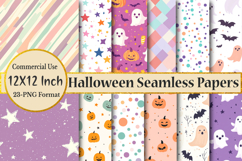Pastel Halloween Seamless Digital Papers Product Image 1